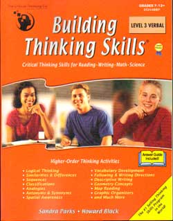 Building Thinking Skills Level 3 Verbal with Answer Guide 9781601441591